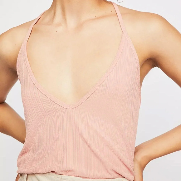 INTIMATELY by FREE PEOPLE NWOT Slinky Slinky Tank in Salmon - Picture 3 of 8